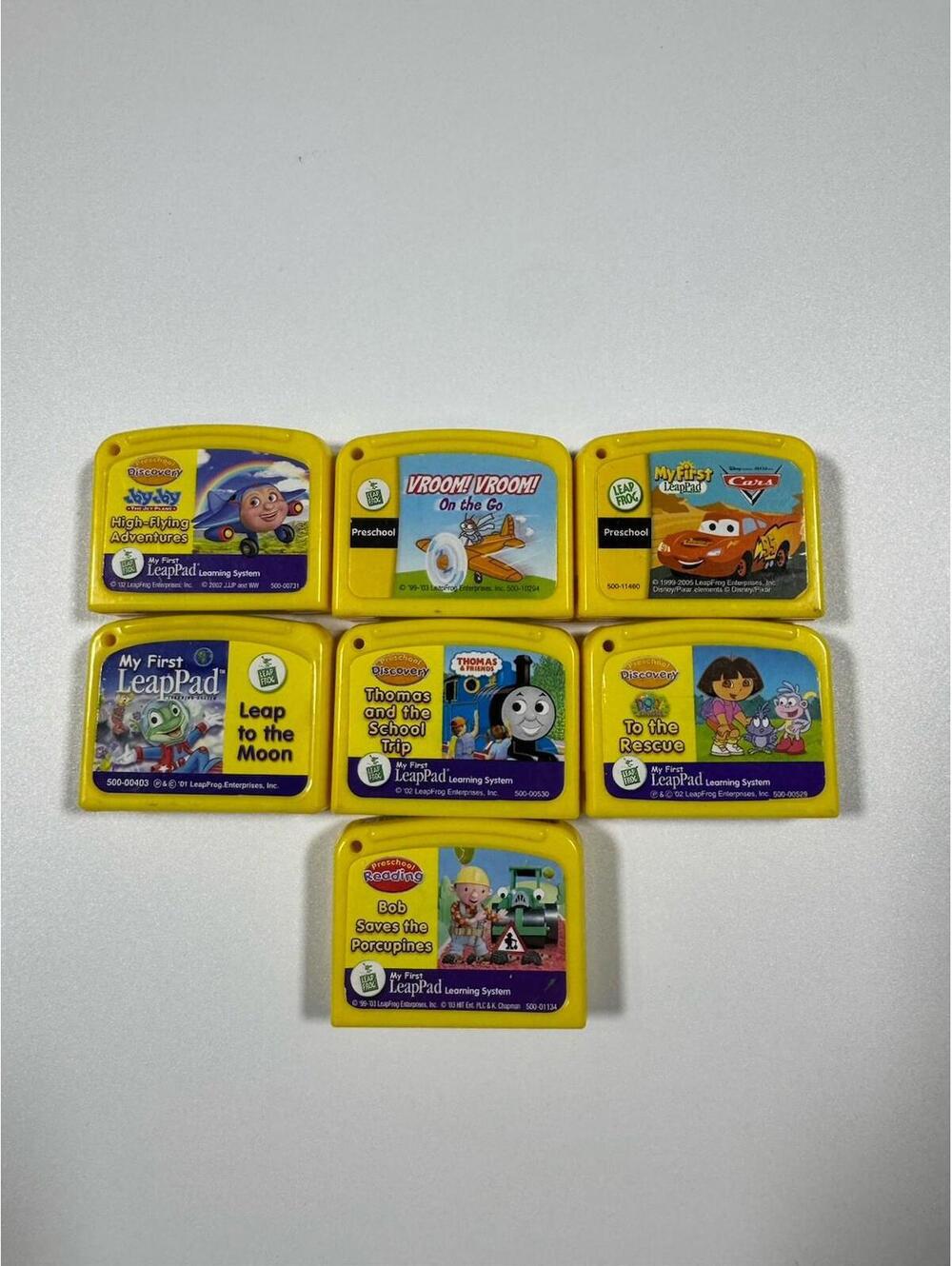 LeapFrog LeapPad Game Cartridge Lot Dora Thomas Cars Bob Vroom Kids